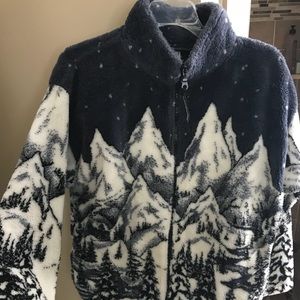 Black Mountain-Snow Mountain Pattern Jacket